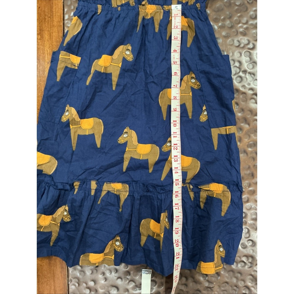 Mini Rodini Sleeveless Dress, Blue, Horse, Girls, 7-9 Or 128/134, Organic Cotton - Picture 11 of 11